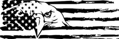 Eagle American Truck Flag distressed .. Compatible Any Vehicle Full rear glass