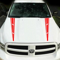 2Pcs 4.5” x 31” Red Vinyl Car Hood Graphic Decals Racing Sport Stripe Sticker