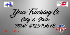 Truck Door Decals Set x2 Custom USDOT Company Name City State Vinyl