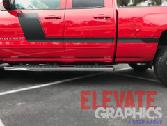 2007-2018 For Chevy Silverado Decals Side Hockey Stick Stripes Graphics 3M Vinyl