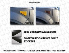 Smoked Side Marker Lens Covers for 2003-2008 Honda Element Dark Light Overlays
