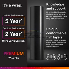 Premium Satin Black Matte Flat Vinyl Wrap Sticker Film DIY Decal Bubble Free