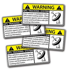 MINI GPS Sticker Anti Theft Vehicle Security Warning Alarm Safety Window Decal
