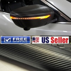 “4D GLOSS” Black Carbon Fiber Vinyl Wrap Film Sticker DIY Decal 108″x60″ 9ftx5ft