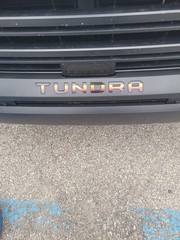 TUNDRA Front Bumper Heritage Split Vinyl Decals, fits 22+ Toyota Tundra