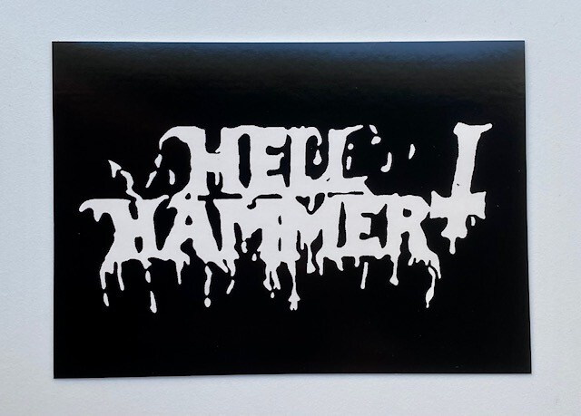 Hell Hammer Sticker Vinyl Decal Car Bumper Metal Rock 3.5″ X 5″ (485)