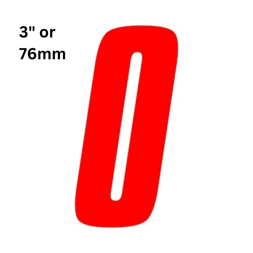 Red Racing Numbers 0-9 Multiple Sizes Decals Vinyl Motocross ATV Sport Race