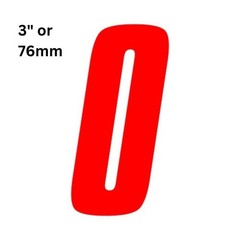 Red Racing Numbers 0-9 Multiple Sizes Decals Vinyl Motocross ATV Sport Race
