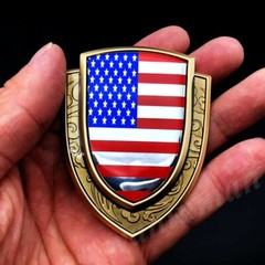 3D Metal USA American Flag Car Trunk Window Side Emblem Badge Decals Sticker