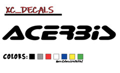 Acerbis (x2) Pair Vinyl Decal Sticker Logo Motocross ATV Dirt Bike Guards