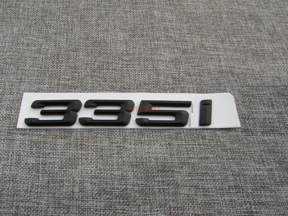 Matt Black Number Trunk Letters Badge Emblem Sticker for BMW 3 Series 335i