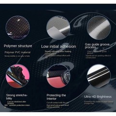 3D Carbon Fiber Vinyl Film Sticker 50x30cm Matte High Gloss Wrap