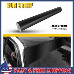 60×12” Matte Black Sun Strip Visor Windshield Banner Vinyl Premium Blank Decal