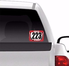Motocross Mini Number Plate Decal Stickers Custom Name Race MX SX ATV AMA RMZ RM