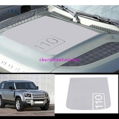 For Land Rover Defender 110 20-24 Silver Front Engine Hood Sticker Waterproof