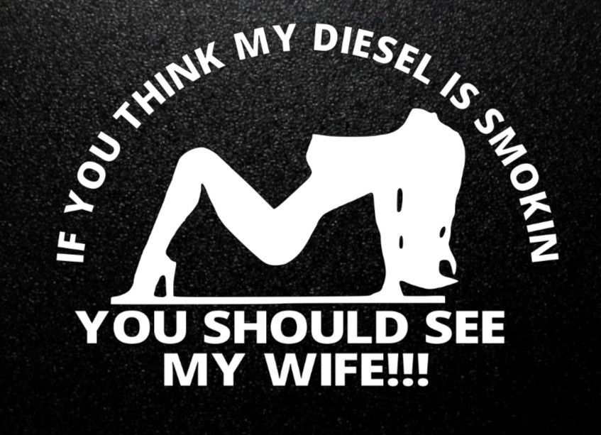 THINK MY DIESEL * Vinyl Decal Sticker stacks TRUCK powerstroke duramax 2500