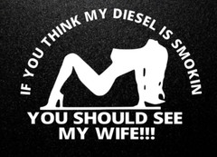 THINK MY DIESEL * Vinyl Decal Sticker stacks TRUCK powerstroke duramax 2500
