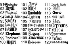 Custom Lettering Name Band Vinyl Decal Car Window Laptop Guitar Stickers Music