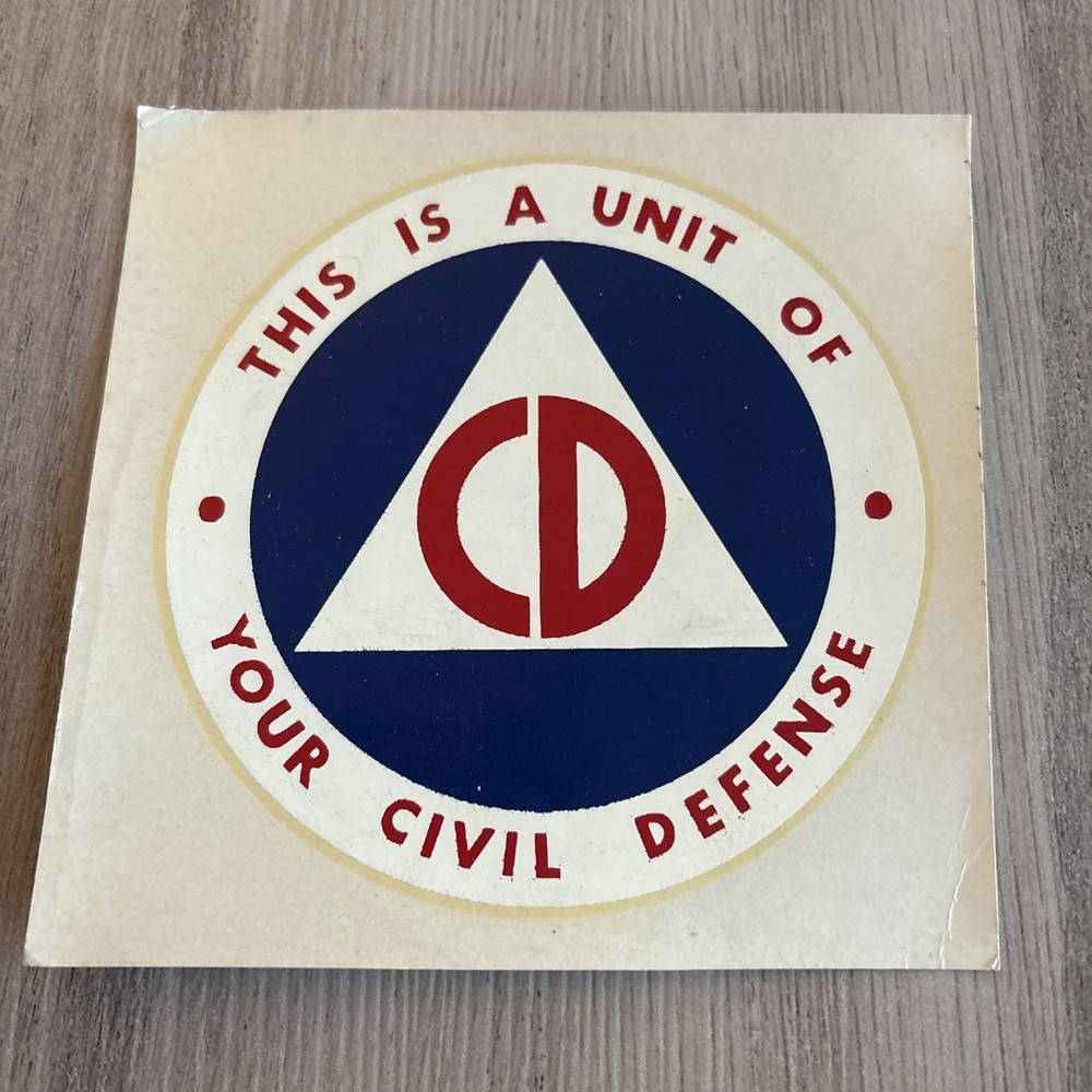 Civil Defense Unit Decal Tool ID 6″ Like Original Vinyl Reproduction