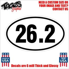 Marathon 26.2 Full Running Printed & Laminated Window Decal Sticker Car Truck