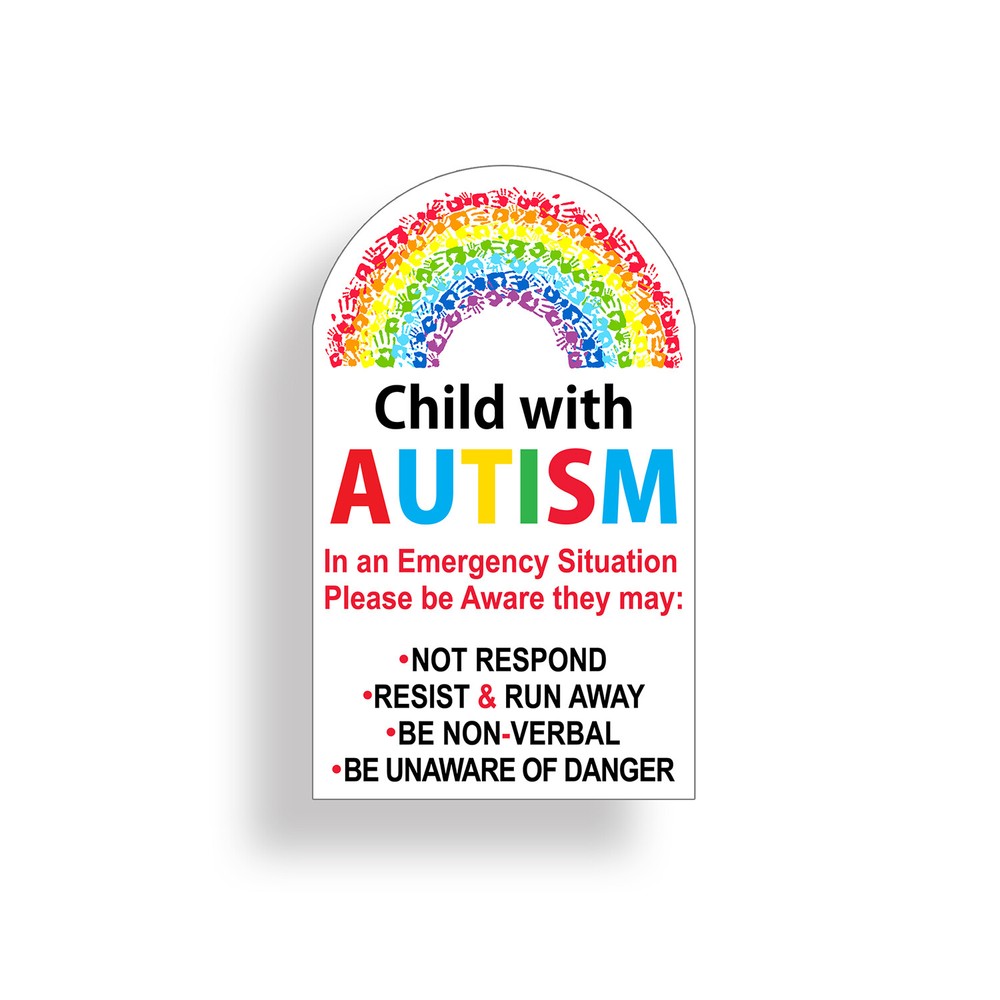 Child with Autism Sticker Autistic Awareness Home Wall Window Door Safety Decal