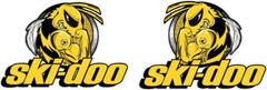 #G115 (2) Ski-doo Logo Racing Decal Sticker Laminated Trailer Wall 10″-48″