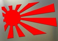 Japan Rising Sun Flag Fuel Tank Decal sticker 10″ X 8″