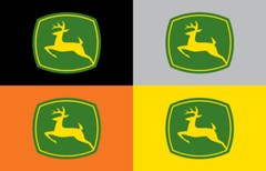 Farming, Tractor, Combine, Implement Premium Vinyl Decal 2 Pack Green & Yellow