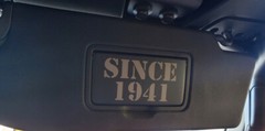 Sun Visor Vanity Light Cover Decal with “Since 1941” Text for Jeep Wrangler JL