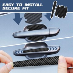 8pcs Car Door Handle Bowl Anti Scratch Sticker Protector Black Accessories