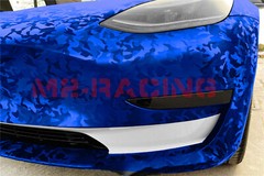 Gloss Camouflage Shadow Camo Royal Blue Car Vinyl Wrap Sticker Decal Film Sheet
