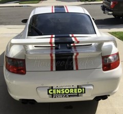 2 Color Rally Stripes decals fit any year PORSCHE Boxter 911 997 911 Carrera
