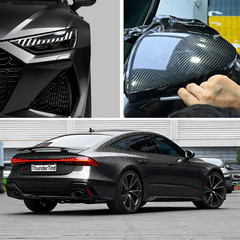 Premium Forged Carbon Fiber Vinyl Film Wrap Gloss Satin Matte Black Sticker Deca