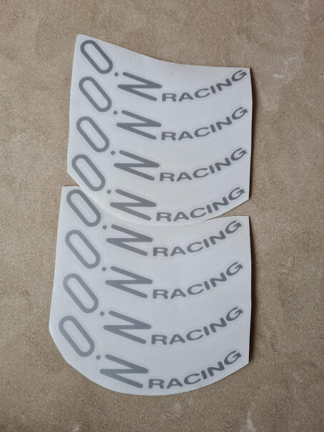 8pcs Oz Racing Wheels Sticker Silver Vinyl Decal