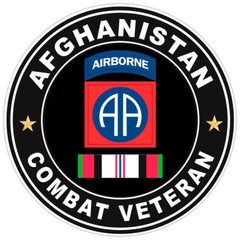 Afghanistan Combat Veteran Bumper Sticker Military Vinyl Soldier Decal 5″