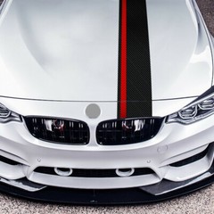 Matte Black Carbon Fiber Car Front Hood Sticker Sports Cover Universal For BWM