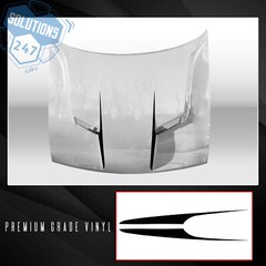 For 2015-2018 Dodge Challenger Inner Cowl Hood Spears Stripes Decal – Flat Matte