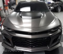 48″ x 60″ Satin Matte Chrome Metallic Dark Gray Vinyl Film Wrap Air Bubble Free