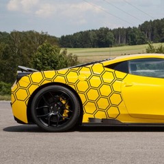 Black Honeycomb Pattern Side Body Decal DIY Sticker For Car Truck SUV Motorcycle