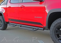 Rocker Panel RAMPART Accent Vinyl Graphic Decals Stripe 2015-2022 Chevy Colorado