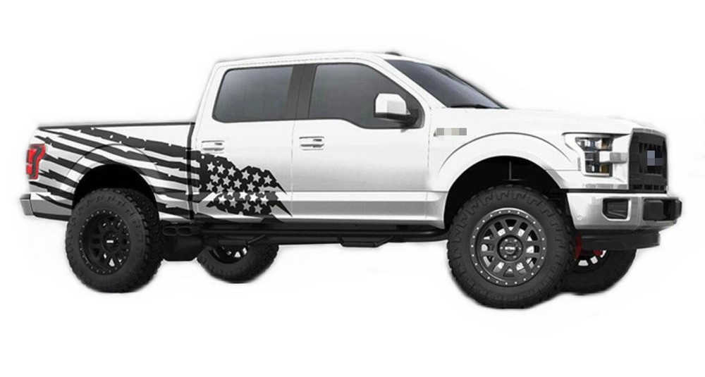 Graphics American Flag Sticker Kit for Ford Raptor F-150 Pickup Truck Bed Decal