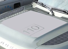 For Land Rover Defender 110 20-24 Silver Front Engine Hood Sticker Waterproof
