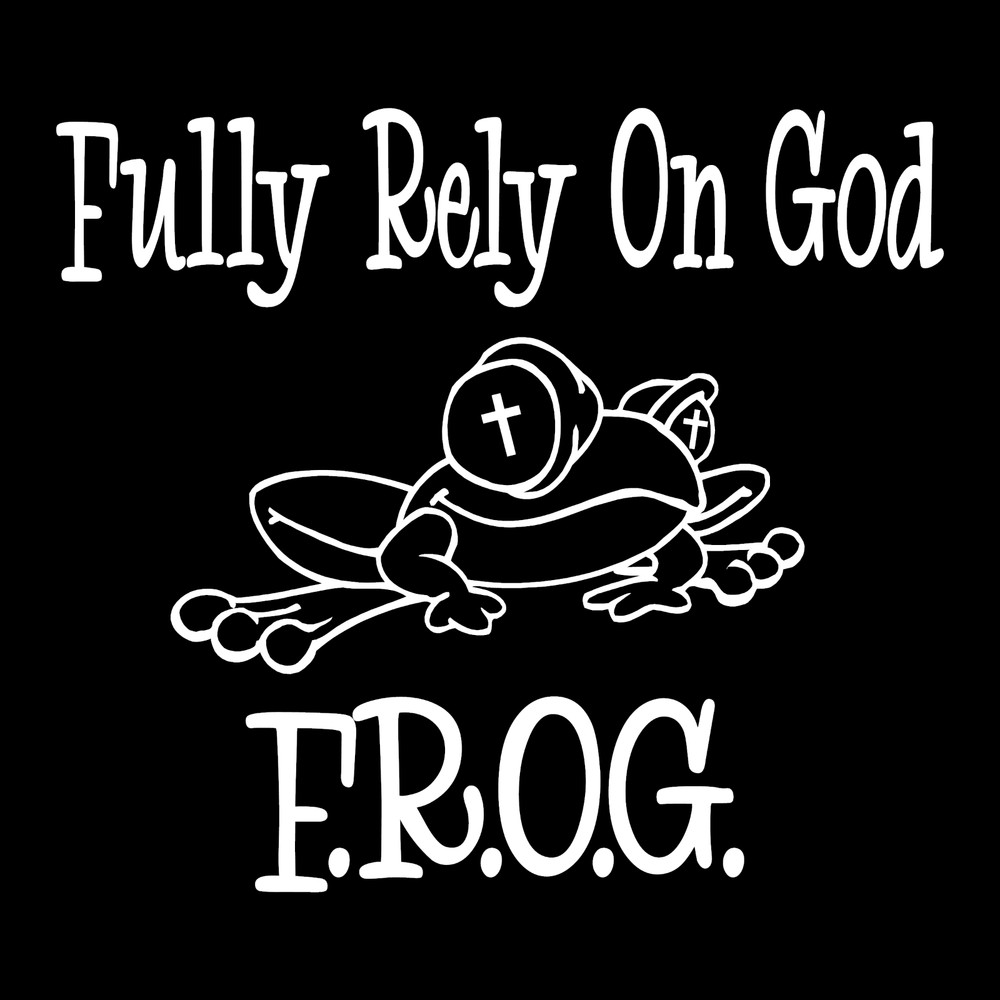 F.R.O.G. Fully Rely On God Christian Car Truck Window Laptop Vinyl Decal Sticker