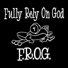 F.R.O.G. Fully Rely On God Christian Car Truck Window Laptop Vinyl Decal Sticker