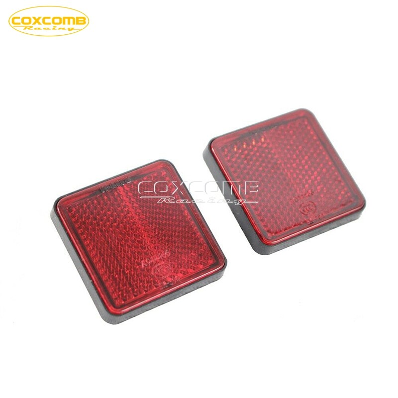 2X Motorcycle Truck ATV LED Rectangle Reflector Tail Brake Stop Light Universal