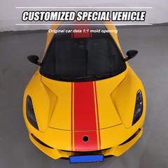Red Roof Racing Stripes Overlay Graphic Decal Flat Vinyl For Lotus EMIRA