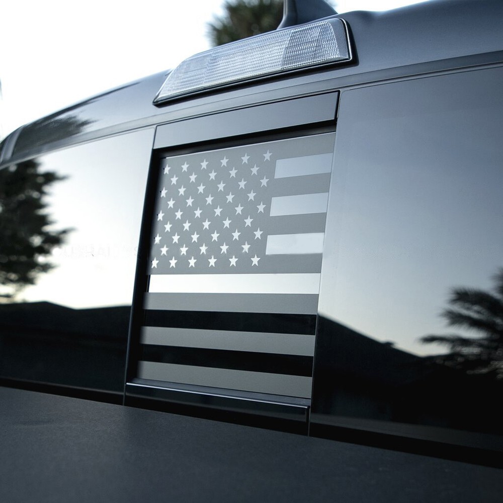 USA American Flag Rear Sliding WindowVinyl Decal Sticker Fits ANY Vehicle