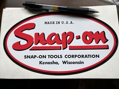 compatible with Decal For Vintage Snap on Tool Box Oval Shape Large 8” Wide 1