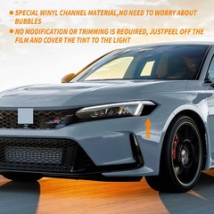 Headlights Amber Delete Smoke Blk Tint For 2022-25 Honda Civic Sedan & Hatchback