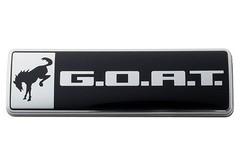 Ford Black on Chrome G.O.A.T. Badge for Bronco and Bronco Sport (1 Count)